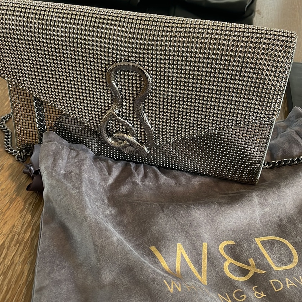 Authentic Whiting & Davis serpent handbag / clutch